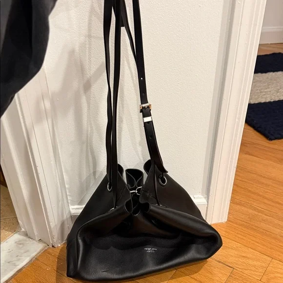 Michael Kors Collection Black Leather Shoulder Bag - Picture 2 of 3